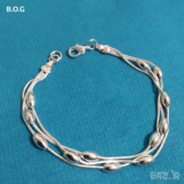 Нова, сребърна масивна гривна, снимка 1