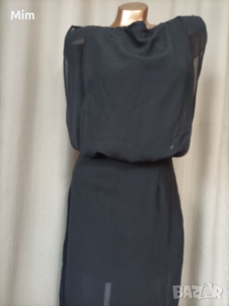 RUTECIRCLE 36  Черна дълга рокля с цепка , снимка 1