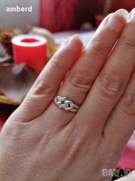 Елегантен сребърен пръстен - модел R028А, снимка 1