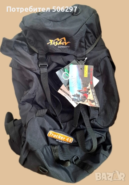 Черна туристическа раница Tashev "Tracker 45", снимка 1
