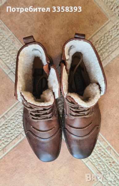 мъжки кожени боти Bugatti 43i , снимка 1