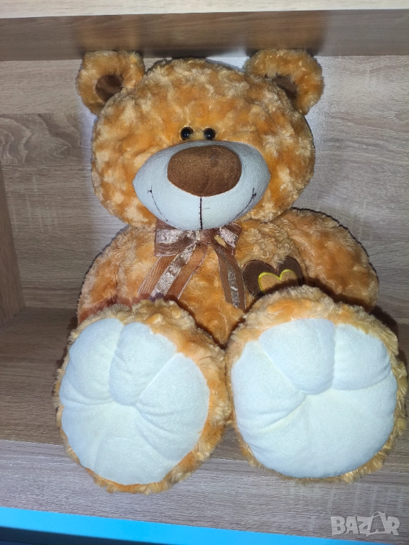 Плюшена играчка, Мече, Жълт, 60 см, снимка 1