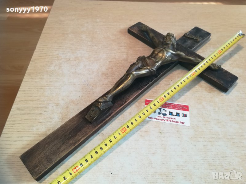 поръчан-масивен кръст с христос 53х30см 2301211616, снимка 1
