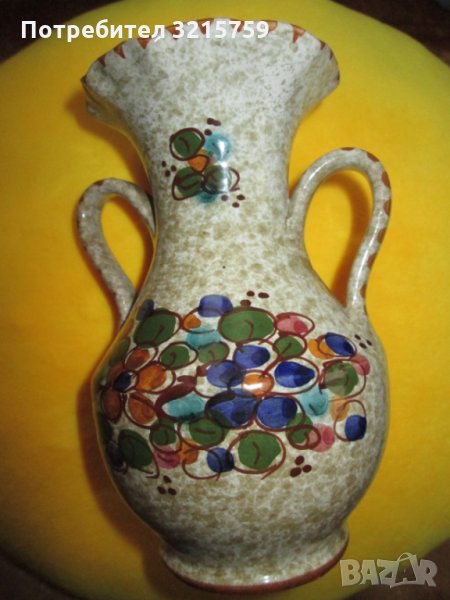 Керамична ваза ,ръчно изработена и рисувана, снимка 1