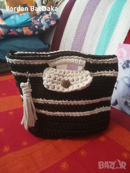 Хендмейд плетена чанта, снимка 1