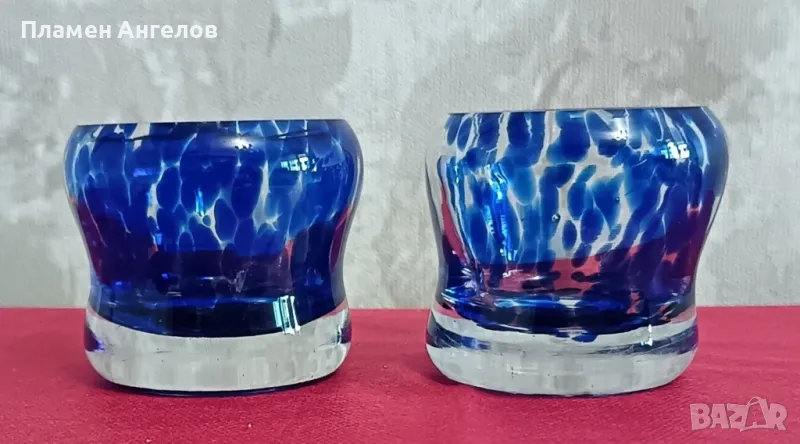 Стъклени държачи , свещници за чаени свещички. , снимка 1