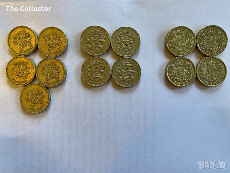 Стари монети 1 паунд, снимка 1