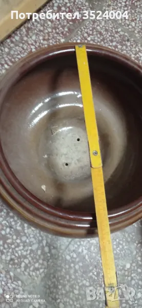 Нова керамична саксия с керамична подложка, снимка 1