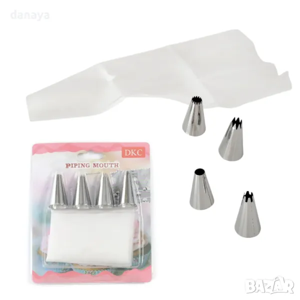 5731 Комплект сладкарски пош с накрайници, 5 части, снимка 1