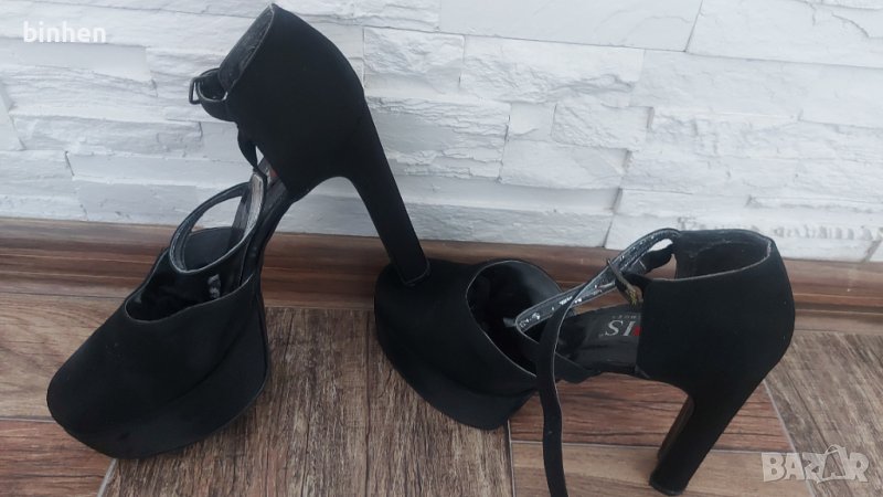 Дамски черни елегантни обувки  39 номер, снимка 1