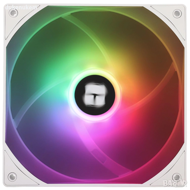 PWM вентилатор TL-C14CW-S 140 mm – тих, ARGB, бял, снимка 1