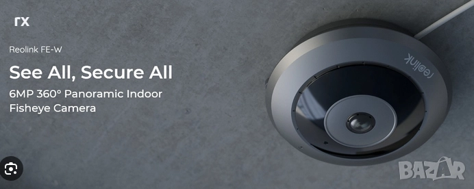 Reolink FE-W 360° камера Fisheye, 6MP, Wifi, снимка 1