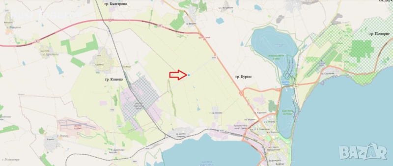 Имот 6 684 кв.м., на ТОП ЛОКАЦИЯ, с 90 метра лице на локалния път от ”Джъмбо” за ”Лукойл Бургас”, снимка 1