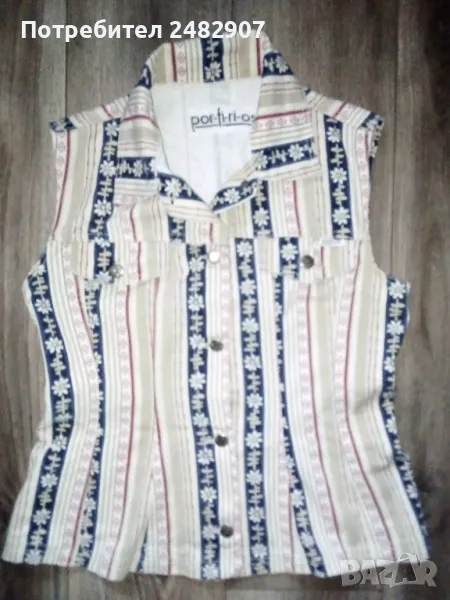 Дамско дънково елече, снимка 1