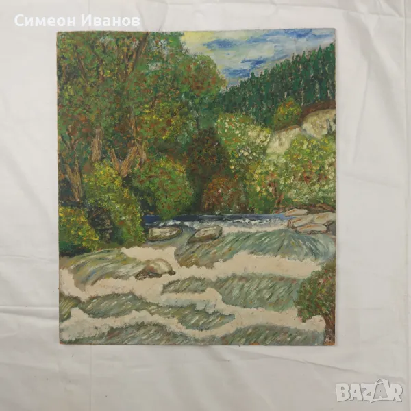 Интересна стара картина пейзаж  SG2007, снимка 1