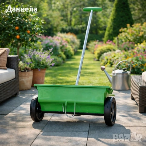 Ръчна градинска сеялка 6L с колела, снимка 6 - Градинска техника - 53931037