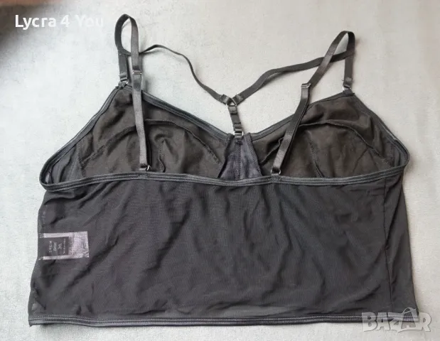 Shein XL/2XL дамско бюстие/топ с тюл и кожа, снимка 4 - Корсети, бюстиета, топове - 47740641