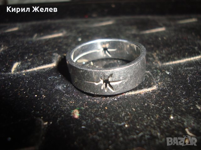 КРАСИВ МОДЕН НЕРЪЖДАЕМ СТОМАНЕН ПРЪСТЕН ТИП ХАЛКА 19628, снимка 3 - Пръстени - 32101890
