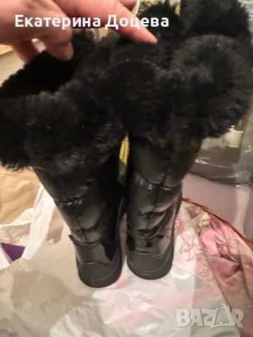 Черни апрески с каракул, снимка 3 - Дамски апрески - 53159198