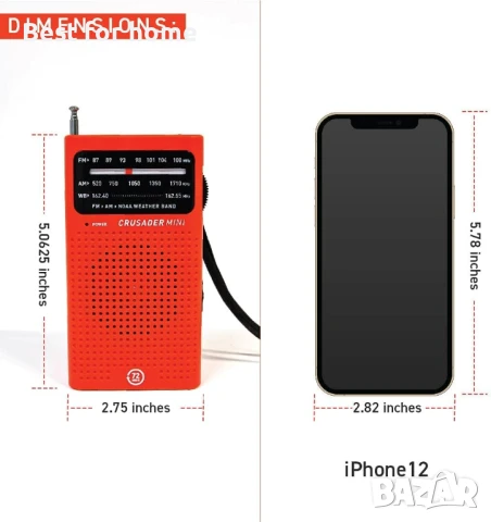 72 HRS CRUSADER MINI аварийно радио, снимка 4 - Аудиосистеми - 51322419