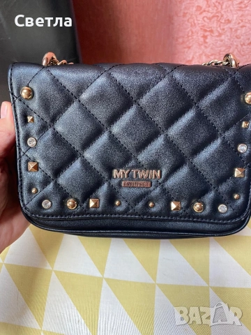 Кожена чанта Twinset 