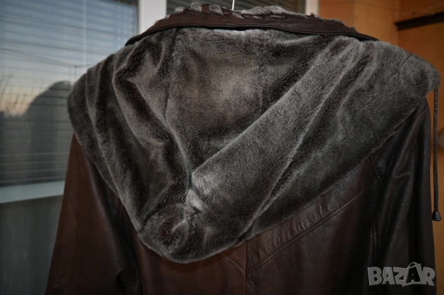 като ново дълго дебело палто естествена кожа , снимка 2 - Палта, манта - 53039764