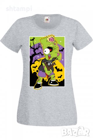 Дамска тениска The Simpsons Bart Simpson 01,Halloween,Хелоуин,Празник,Забавление,Изненада,Обичаи,, снимка 5 - Тениски - 38149407