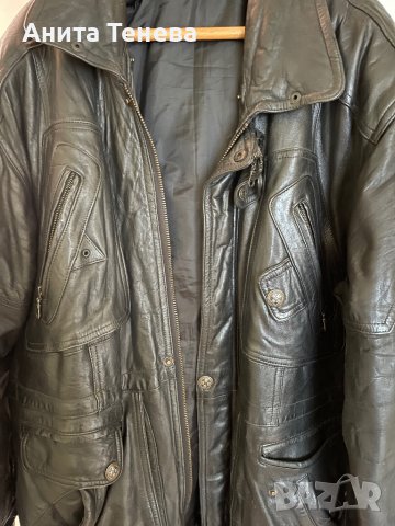 Естествена кожа мъжка шуба голям размер, снимка 3 - Якета - 38590563