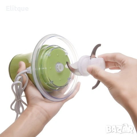 Компактен мултифункционален кухненски чопър с 4 S-образни остриета 🥗, снимка 4 - Други - 53246841