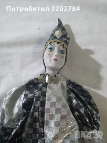 Порцеланова кукла бебе И порцеланов Арлекин, снимка 10 - Антикварни и старинни предмети - 28718658