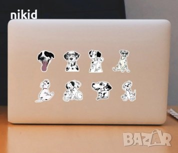 50 бр куче кучета далматнец самозалепващи лепенки стикери украса картонена торта ръчна изработка, снимка 2 - Други - 44376232