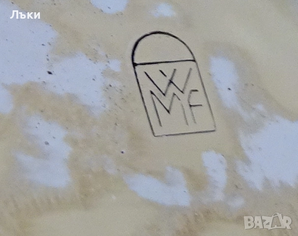 WMF бронзов поднос на крачета,38 см.,1 кг.,барок , снимка 8 - Антикварни и старинни предмети - 51659822