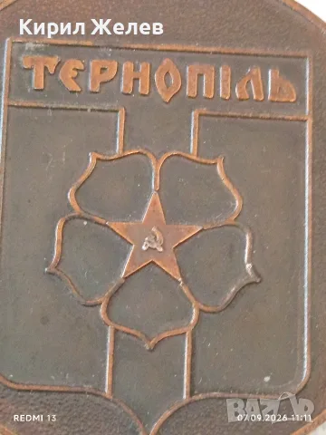 Три плакета град ТЕРНОПОЛ - БЪРЗИ,СМЕЛИ, СРЪЧНИ - ЗАПОРОЖКА ОБЛАСТ 53387, снимка 3 - Антикварни и старинни предмети - 55975410