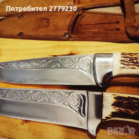 Ловни масивни ножове с дръжки от еленов рог