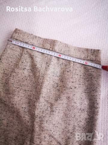 Бежева къса пола, S размер, снимка 6 - Поли - 30385232