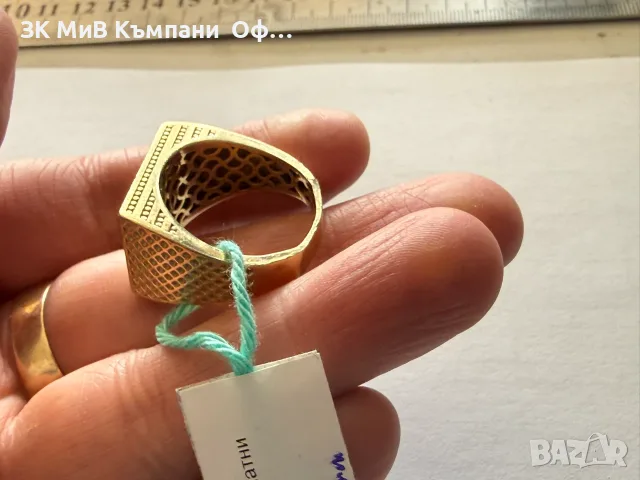 Златен мъжки пръстен - 9.7гр. - 14к., снимка 4 - Пръстени - 55795972