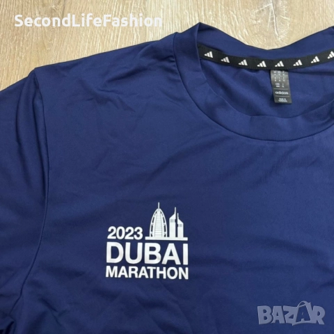 Мъжка тениска Adidas Performance Dubai Marathon 2023, нова с етикети, тъмносиня, размер M, снимка 8 - Тениски - 52658244