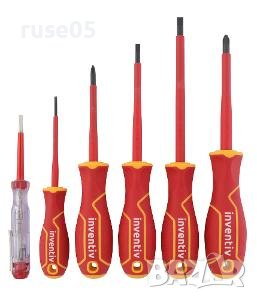 Отвертки и фазомер "INVENTIV" комплект нов, снимка 2 - Отвертки - 38151242