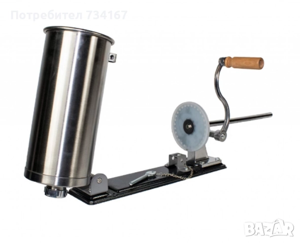 Ръчна машина за пълнене на колбаси,неръждаема стомана,капацитет 4 кг.