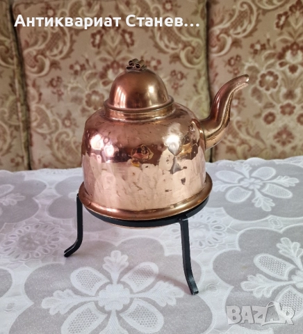 ⚜️🍵 Меден чайник с ръчна изработка и калайдисан интериор – ГОДЕН ЗА УПОТРЕБА ⚜️, снимка 4 - Аксесоари за кухня - 52125513