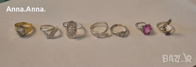 Различни видове сребърни пръстени, снимка 4 - Пръстени - 56543202