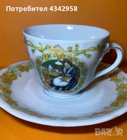 Vintage(1918-1935г.) Oscar Schaller Schwarzenbach. 2 порцеланови сета.