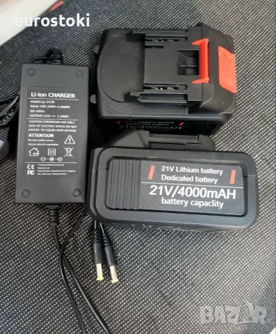 Комплект Li-Ion акумулаторна батерия 2 броя + зарядно устройство, 21V / 4000mAh, съвместими с Makita, снимка 10 - Други инструменти - 56184696