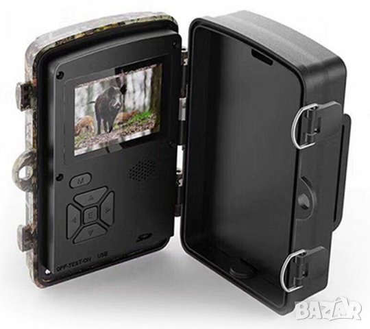 128GB 2024г. FULL HD 1080P Ловна Камера с Вграден Монитор Фото Капан и 940nm Невидимо Нощно Виждане, снимка 8 - Комплекти за видеонаблюдение - 36930836