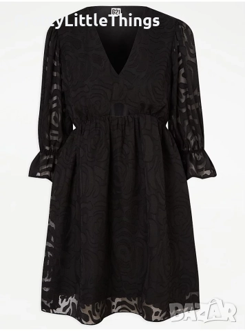 Черна официална рокля размер М
