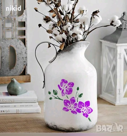 3 Орхидеи Орхидея цвете стенсил шаблон за спрей за торта украса стена Scrapbooking, снимка 2 - Други - 50648277