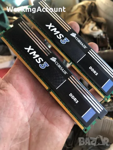 Продавам  Corsair Рам Памети XMS3 — 8GB (2x4GB) DDR3 1600MHz C9 Memory Kit, снимка 1 - RAM памет - 48027457