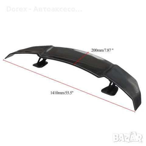 Спойлер за багажник - черен 141 см., снимка 3 - Аксесоари и консумативи - 54365666