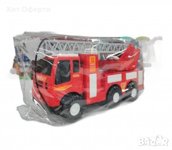Детска голяма пожарна кола с вишка, снимка 5 - Коли, камиони, мотори, писти - 53150955