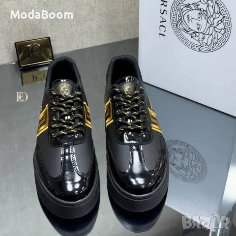 Versace черни мъжки маратонки , снимка 2 - Маратонки - 48937494